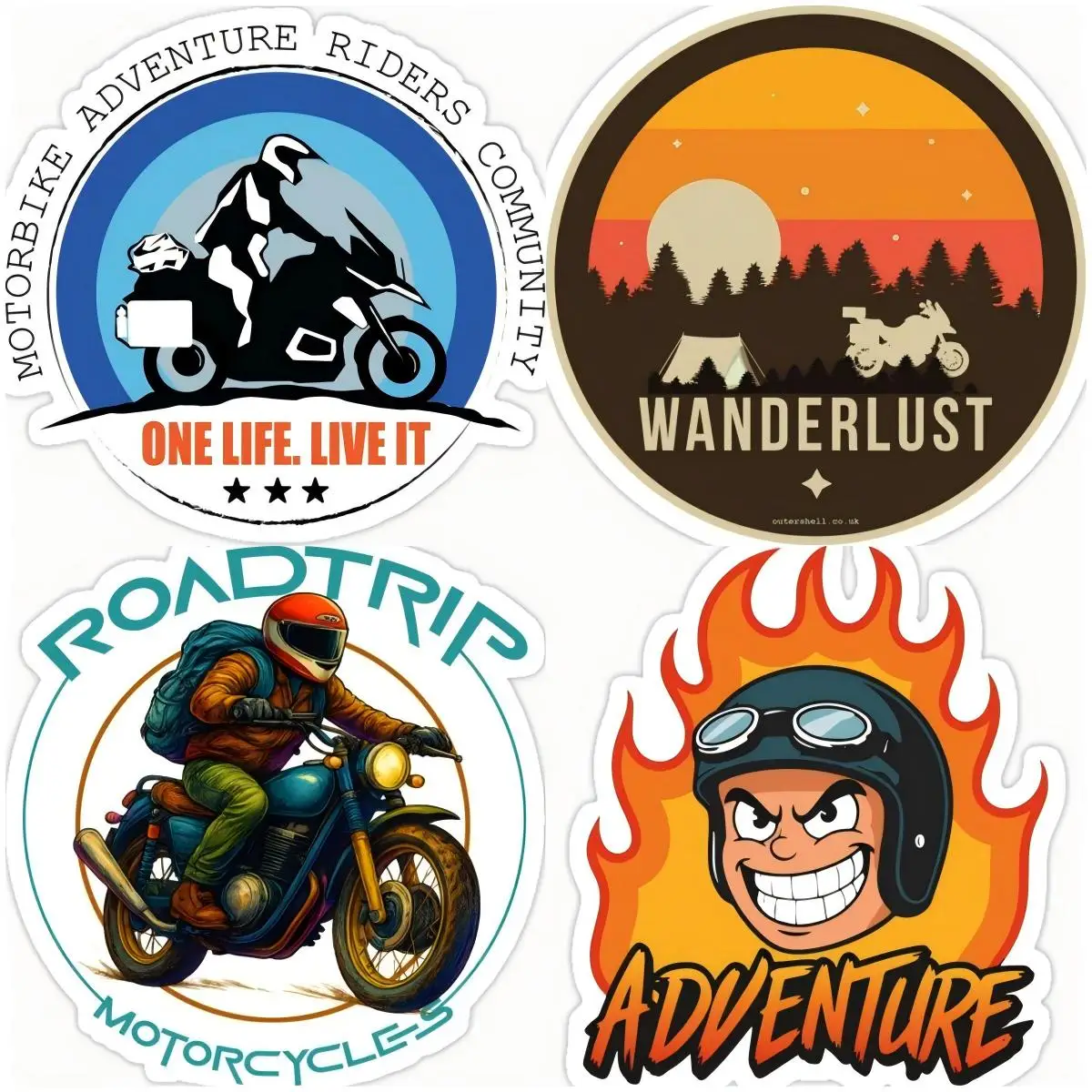 

adventure riders motorcycle Vinyl Sticker Windshield Trunk Door Stickers Car Styling Decoration