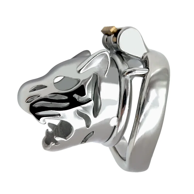 

Tiger Head Cock Chastity Cage Penis Lock Abstinence To Prevent Cheating Dick Bondage Chastity Device Men'S Adult Products Tool