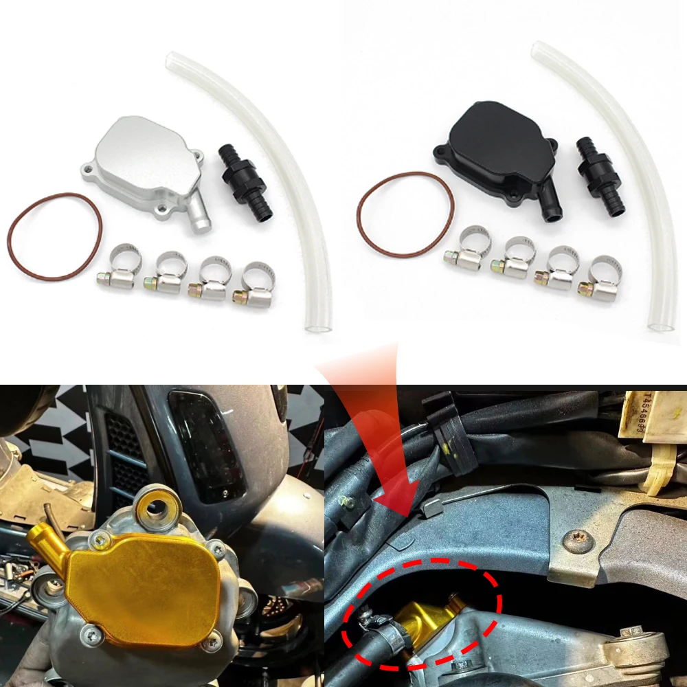 Pokhaomin Motorcycle One-Piece Blowing Leak Cap Kit All-Aluminum Alloy for Vespa LX ZIP Primavera Sprint GTS GTV