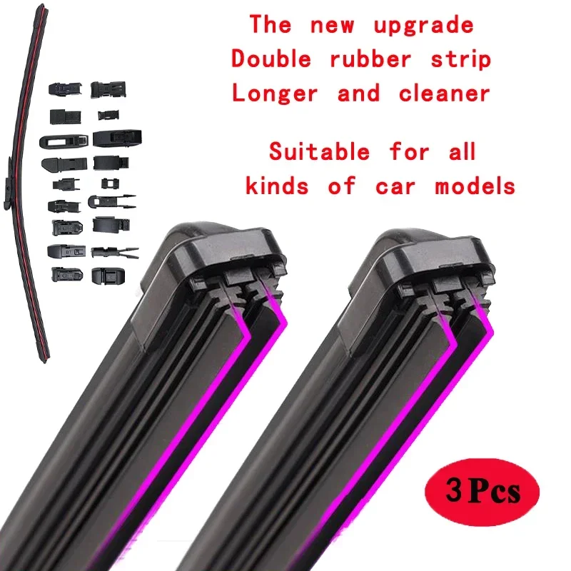 

For Toyota FJ Cruiser SUV 4.0 4WD GSJ1 2005 2006 2010 2011 2013 2014 2015 2018 2019 2020 Double Rubber Windshield Wiper Blades