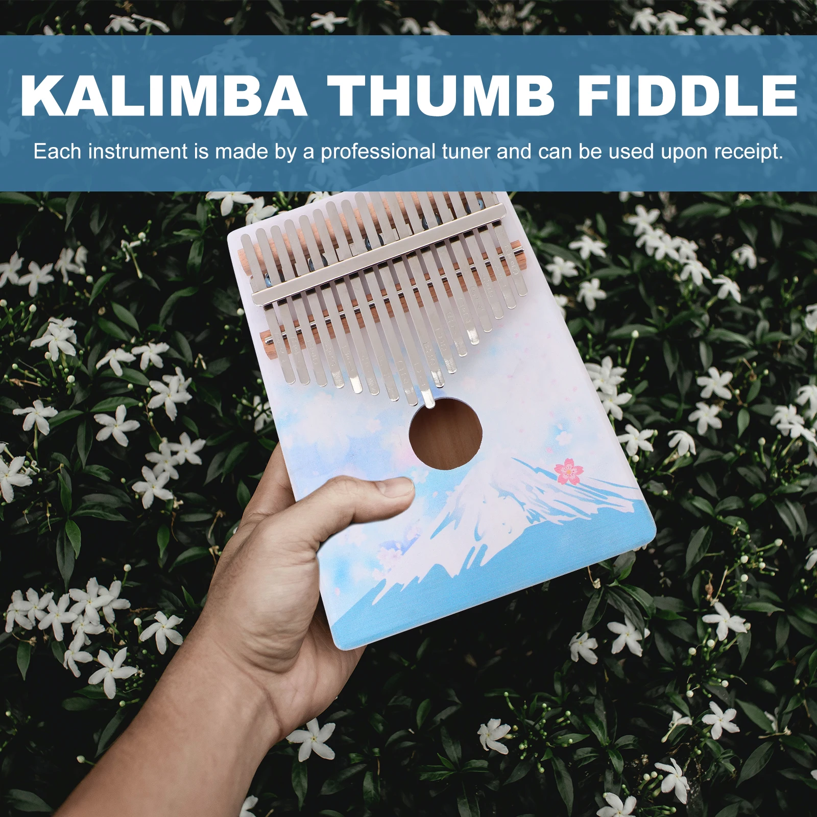

Thumb Instruments Music Practical Musical Mini Piano Portable Kalimba Finger 17 Keys Glasses Travel