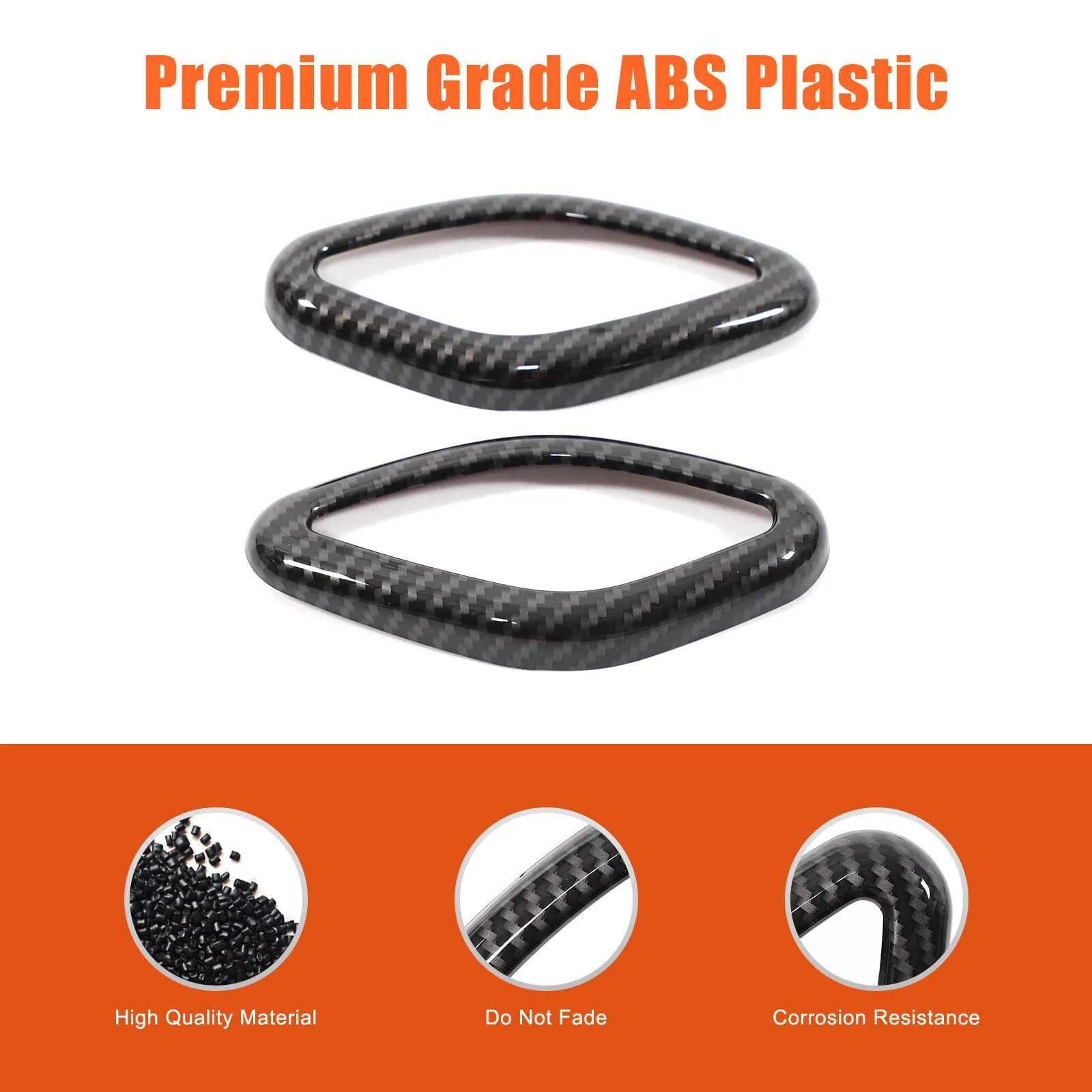 

ABS Carbon Look Car A Pillar Speaker Frame Decorative Cover For Cadillac Escalade 2007-2014 Interior Trim Accessories