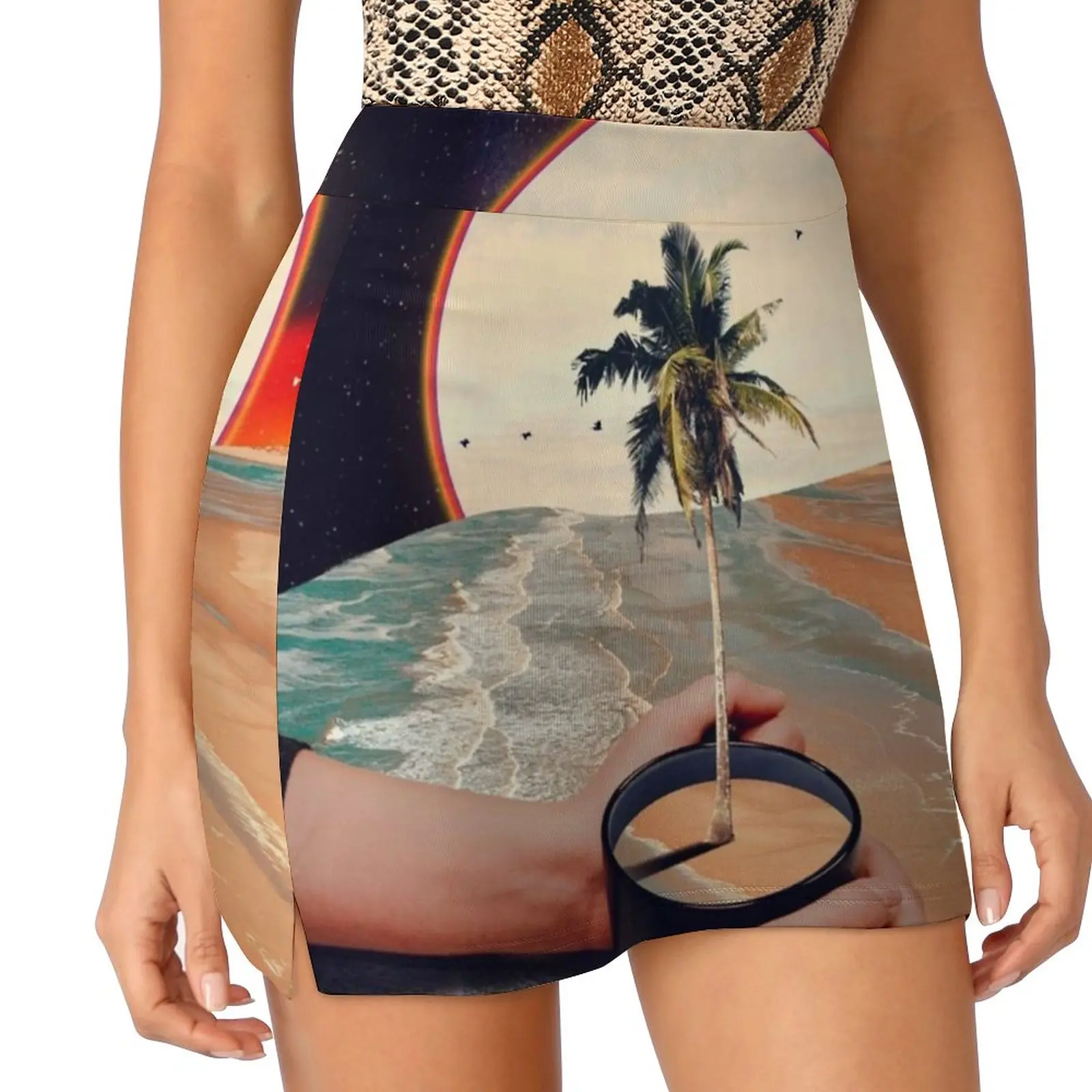 

Женская юбка A Cup Of Sunshine Эстетические юбки Новая мода Короткие юбки Лето Sunshine Beach Nature Sun Tree Cup Coconut