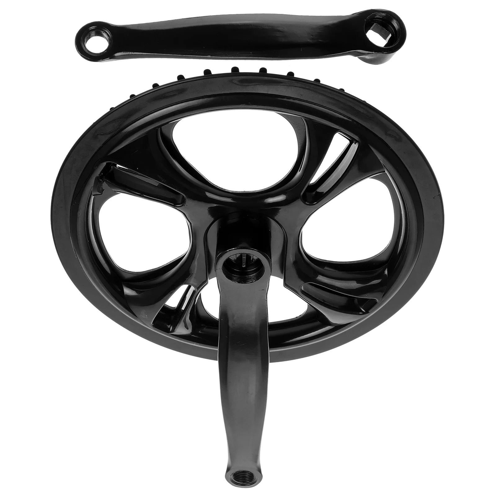 

1Set Lightweight Mountain Bike Crankset Single Material Anti-Slip Chain Design for Outdoor Adventures Bike Cranks