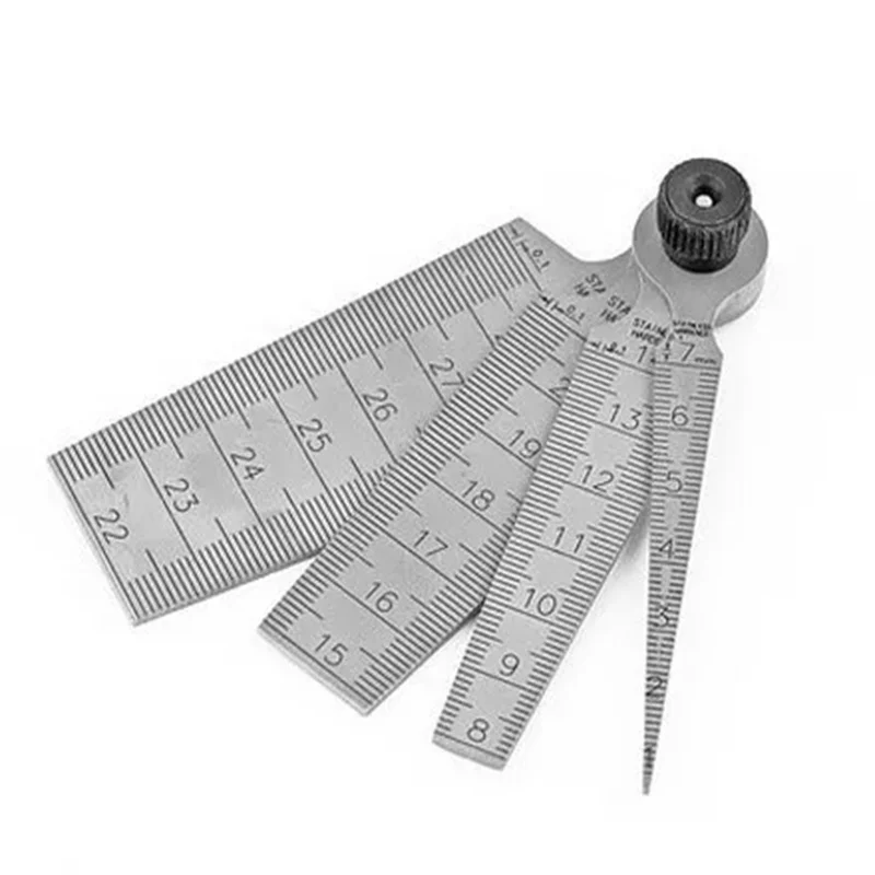 0-29mm Steel Metric Taper Gauge Aperture Scale Wedge Feeler Gap Ruler For Drill Hole Taper Measurement