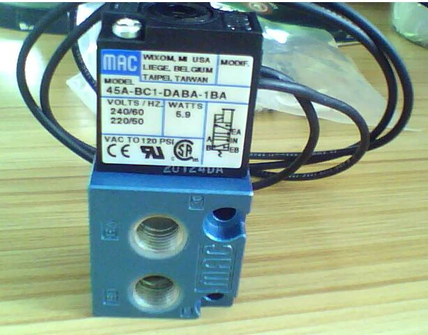 صمام الملف اللولبي الأمريكي الجديد والأصلي 45A-BC1-DABA-1BA AC220V