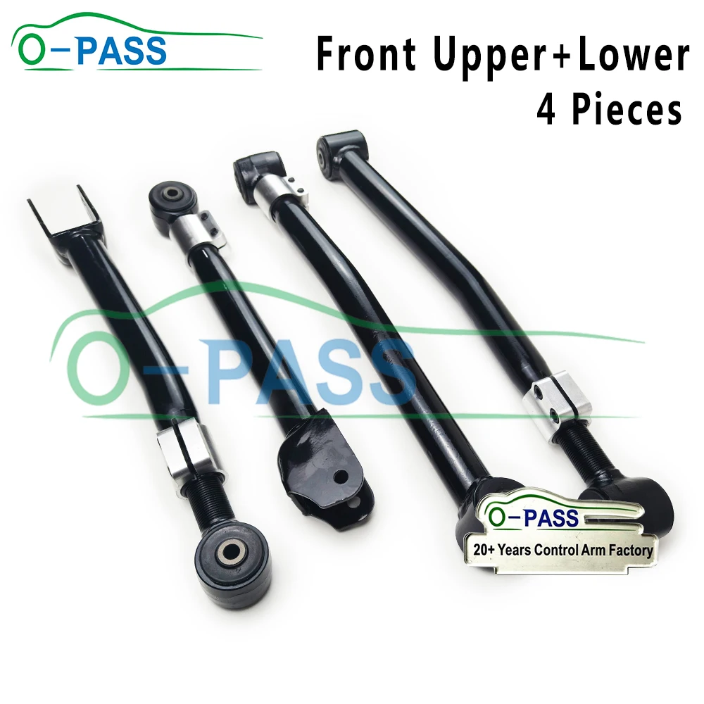4 Pieces Adjustable Camber Control arm For Jeep Wrangler III JK 2007-2017 52059976AE 520599797F 0-4.5