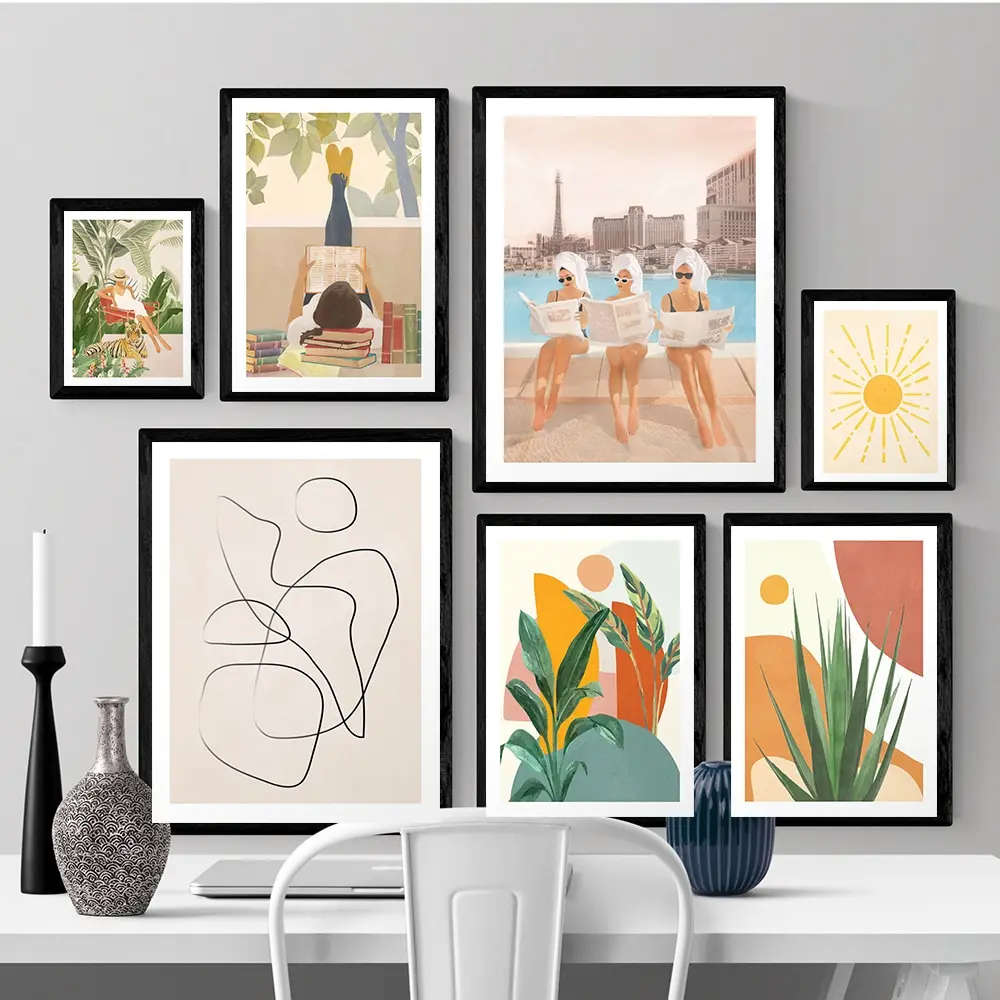 

Постер Бохо для путешествий, ботаническая Картина на холсте, минималистичное Тропическое растение, Художественная печать, Скандинавская Настенная картина для декора гостиной