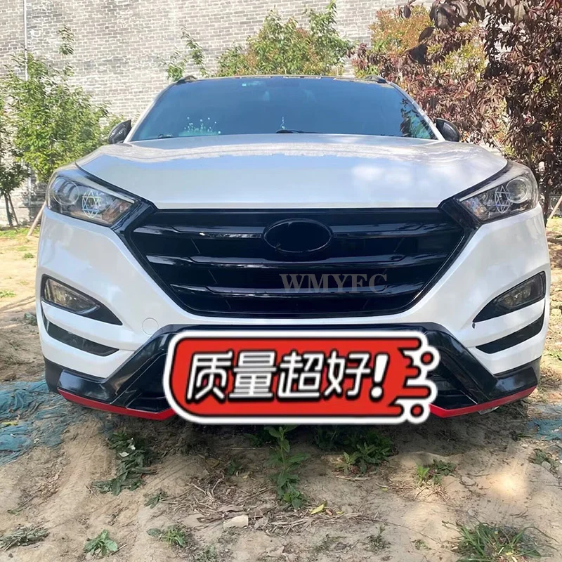 Black! ABS Front Grille Upper Radiator Hood Grill Emblem Car Parts For Hyundai Tucson 2015 2016 2017 2018