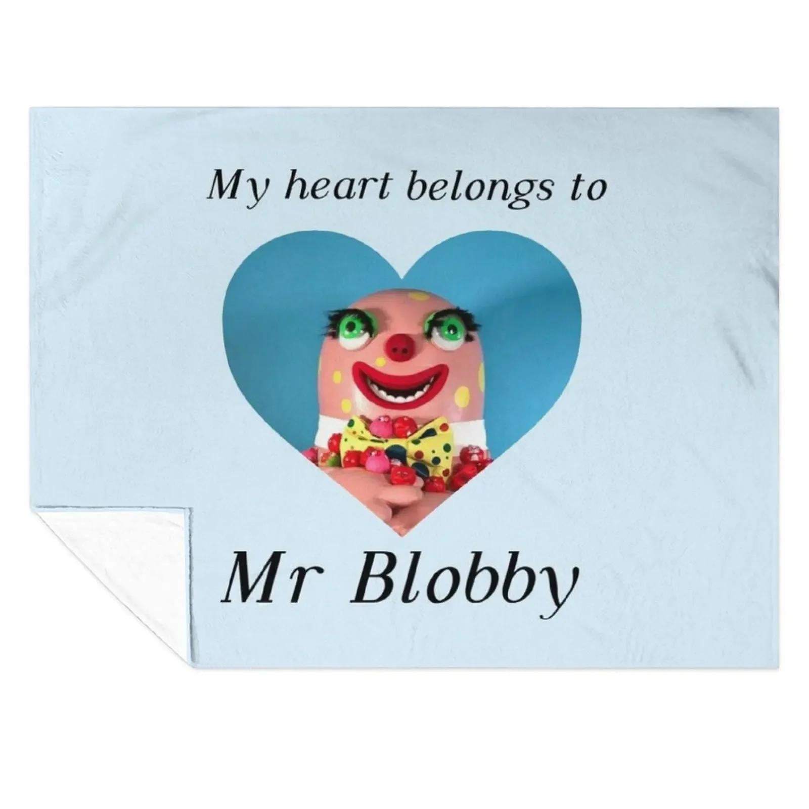 

My heart belongs to Mr Blobby Throw Blanket Bed Decoratives Bed linens Beach Blankets