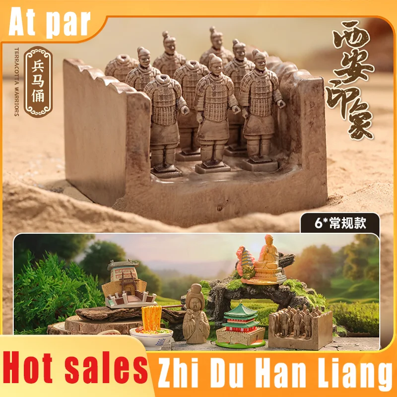 52 brinquedos super ativação série xi'an impressão caixa cega artesanal brinquedo na moda ornamento de mesa brinquedos das crianças presente aniversário