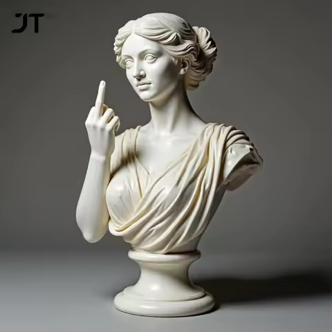 Vienna Goddess Middle Finger Funny Resin Statue Home Interior Garden Office Table Personalized Decorations Crafts Gifts