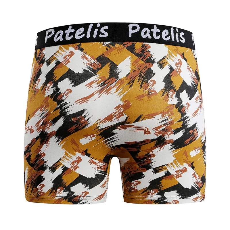4PCS US Size Plus Men Cotton Boxers Oversized 6XL 7XL Briefs 100-250KG Big Guy Camo Graffiti Underwear Stretched Panties Shorts view 3