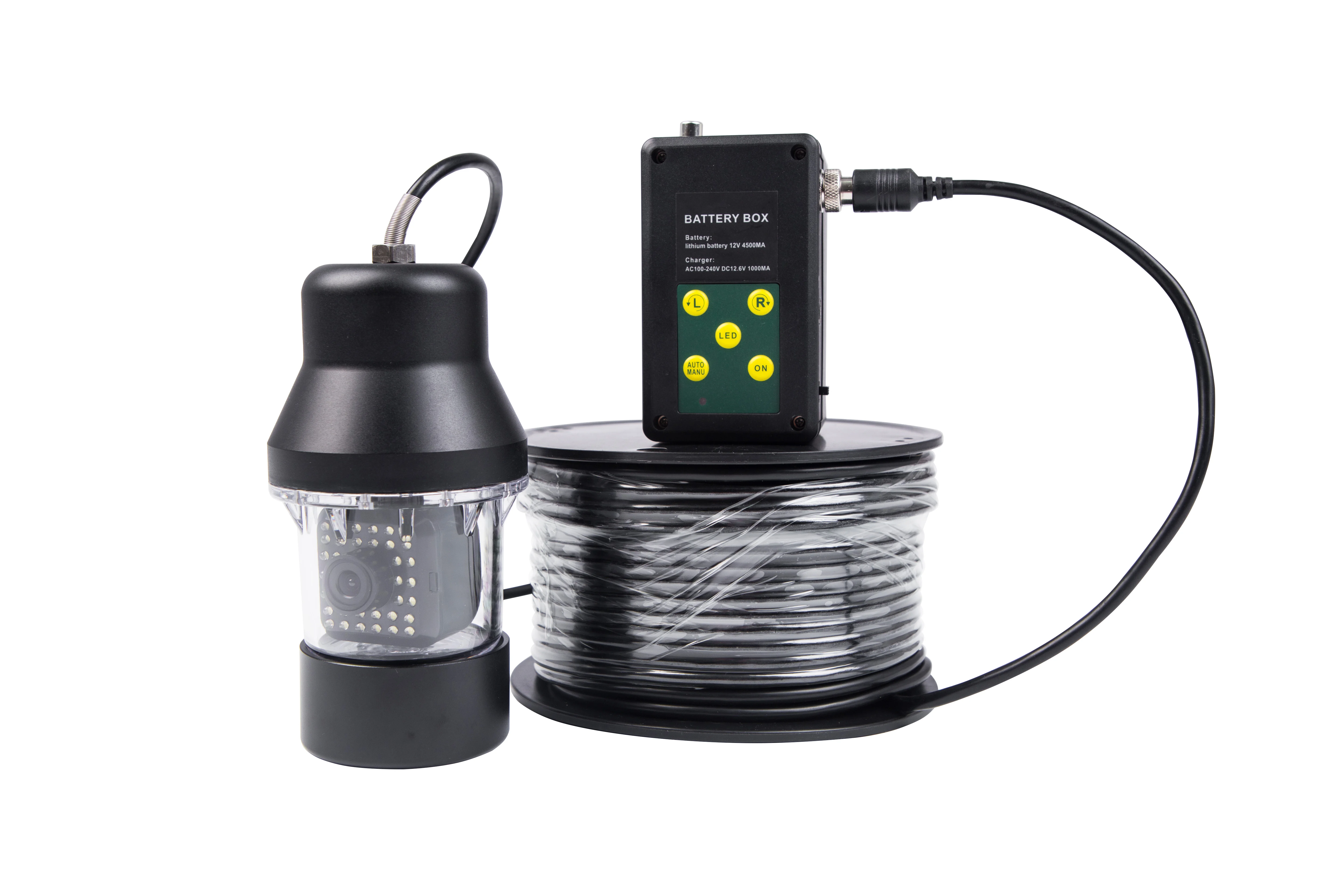 50M 8GB DVR 9 Inch 36 LEDs IR 360 Degree Underwater  Video Camera