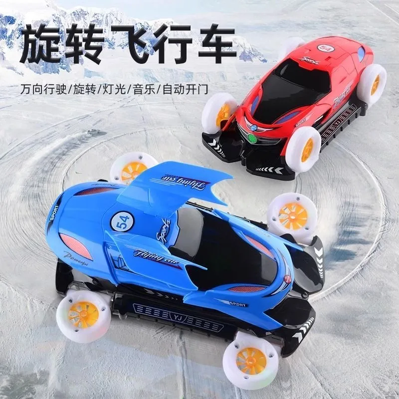 

Multifunctional Rotating Stunt Car 4-Wheel Flying Toy Educational Early Learning Gift for Toddlers 0-3 Years Old Boys