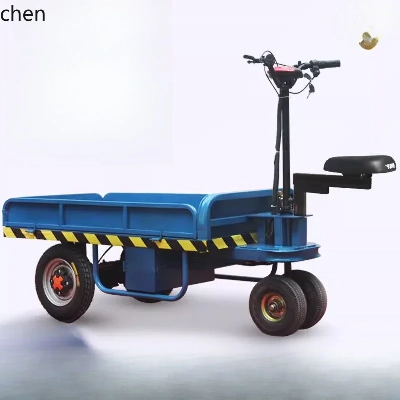 Electric Flat Handling Cart Reverse Donkey Warehouse Orchard Cart