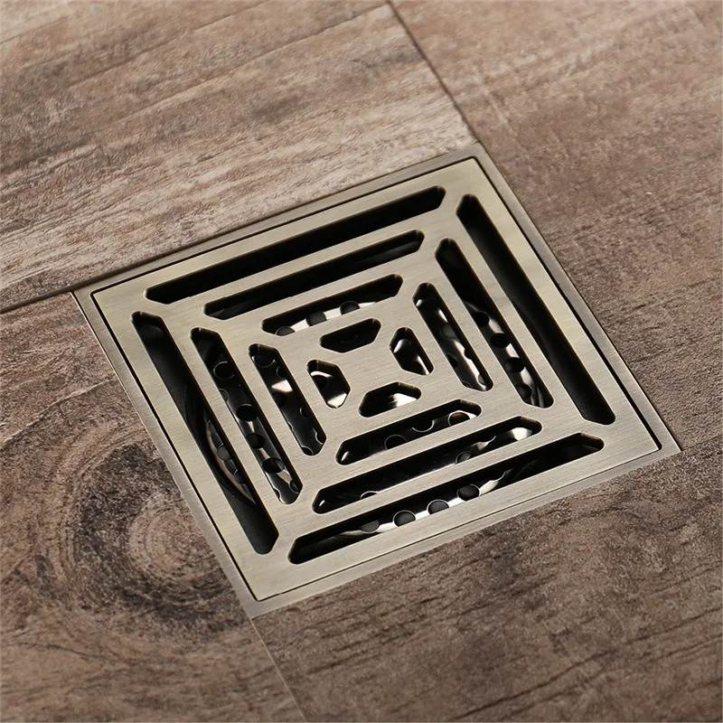 anti-odor-and-insect-proof-floor-drain-anti-backflow-large-flow-floor-drain-antique-bronze-square-antique-floor-drain