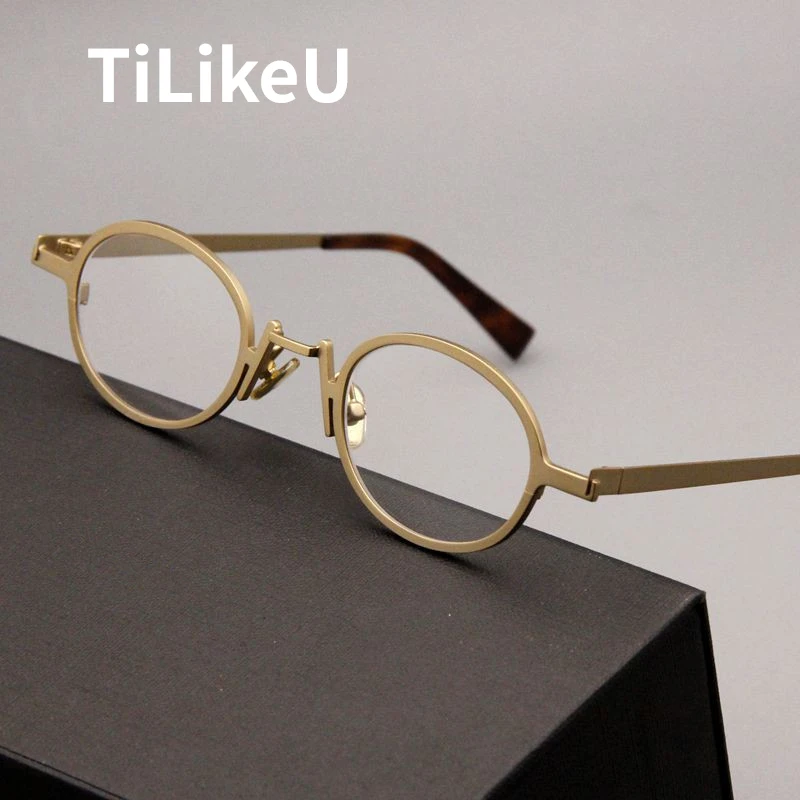 

New Arrivals niche Retro Oval Optical Glasses Frames Designer Men Women literary Personality Metal Small Round Frame Eyeglasses