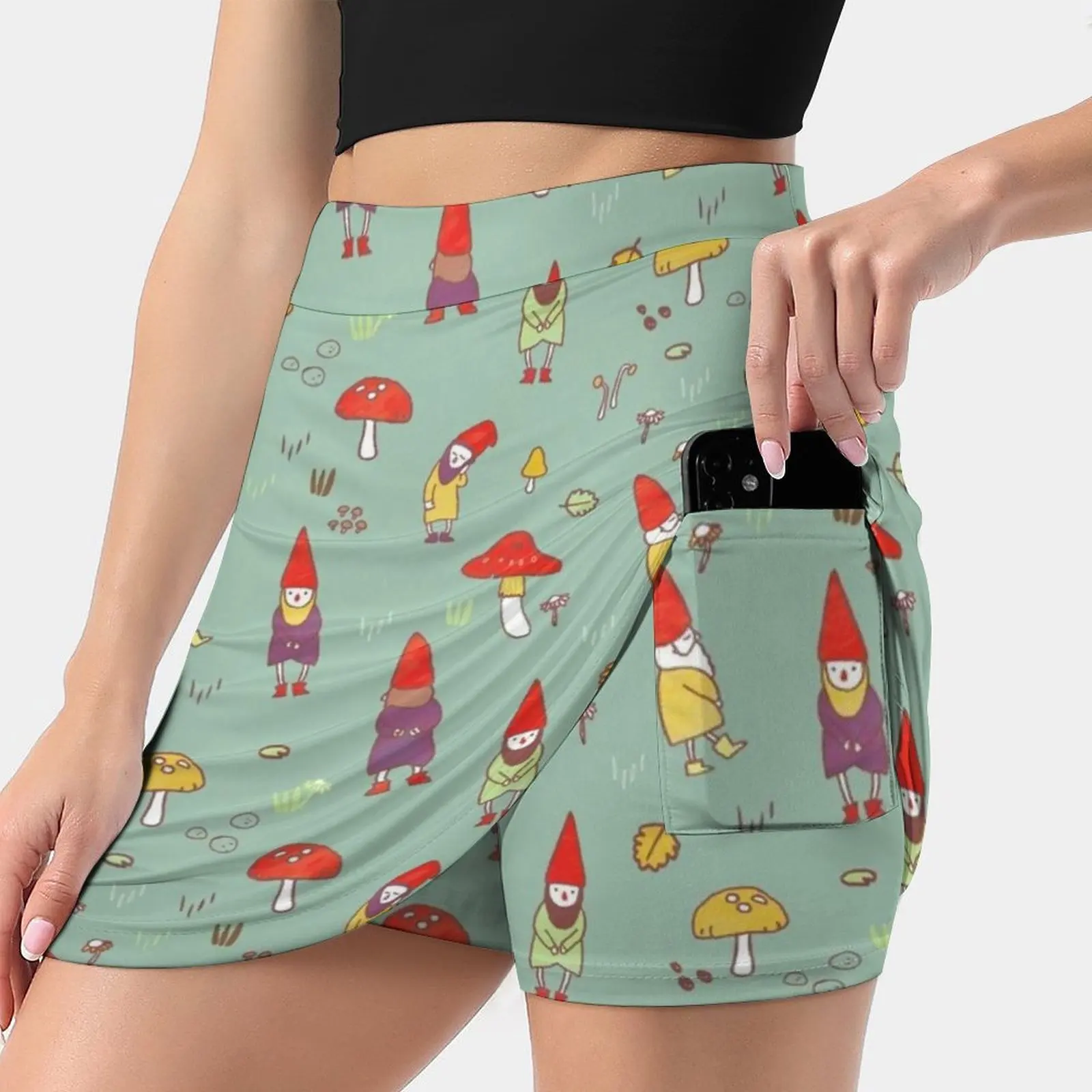 

Gnome Garden Women's skirt Mini Skirts A Line Skirt With Hide Pocket Gnomes Rainy Summer Summer 2017 Garden Kids Childrens