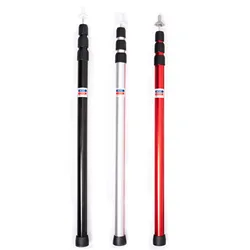 Outdoor Canopy Pole Tent Pole Aluminum Alloy 3 Sections Telescopic Aluminum Tube Adjustable Hall Support Camp Column 2.3m Thick