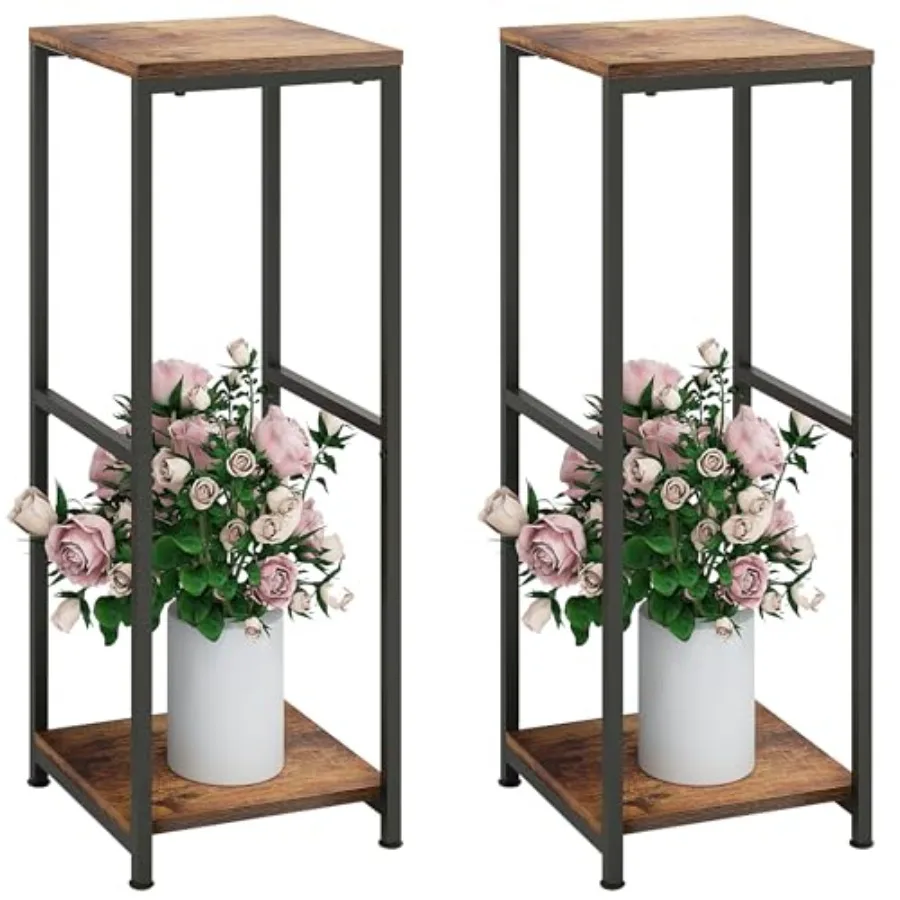 

Металлическая деревянная подставка для растений высотой 32 дюйма, многоярусная полка для цветочных горшков, подставка для цветов в помещении, для угла гостиной, патио, балкона G