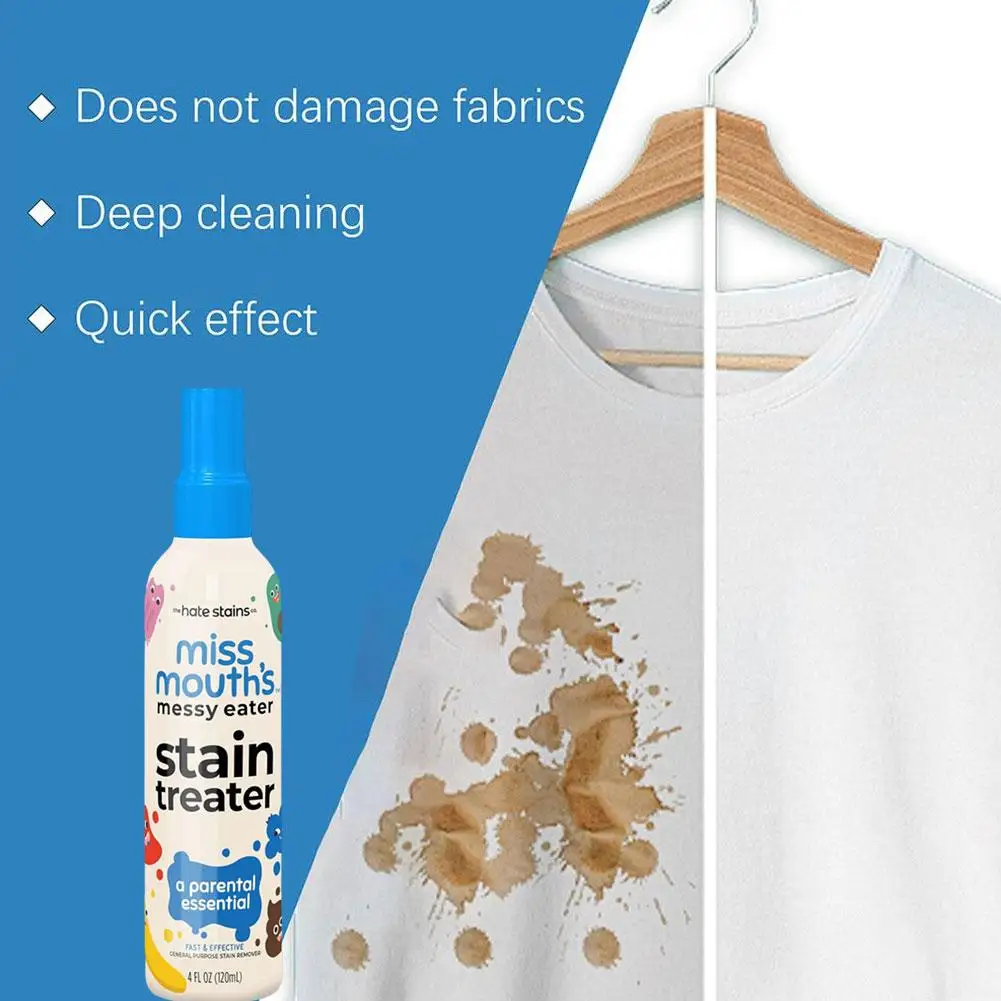 120/300ML Spray Stain Remover Fabric Laundry Remover Effective Stain Treater Spray Spot Remover Laundry Spray For Food Pet Stain