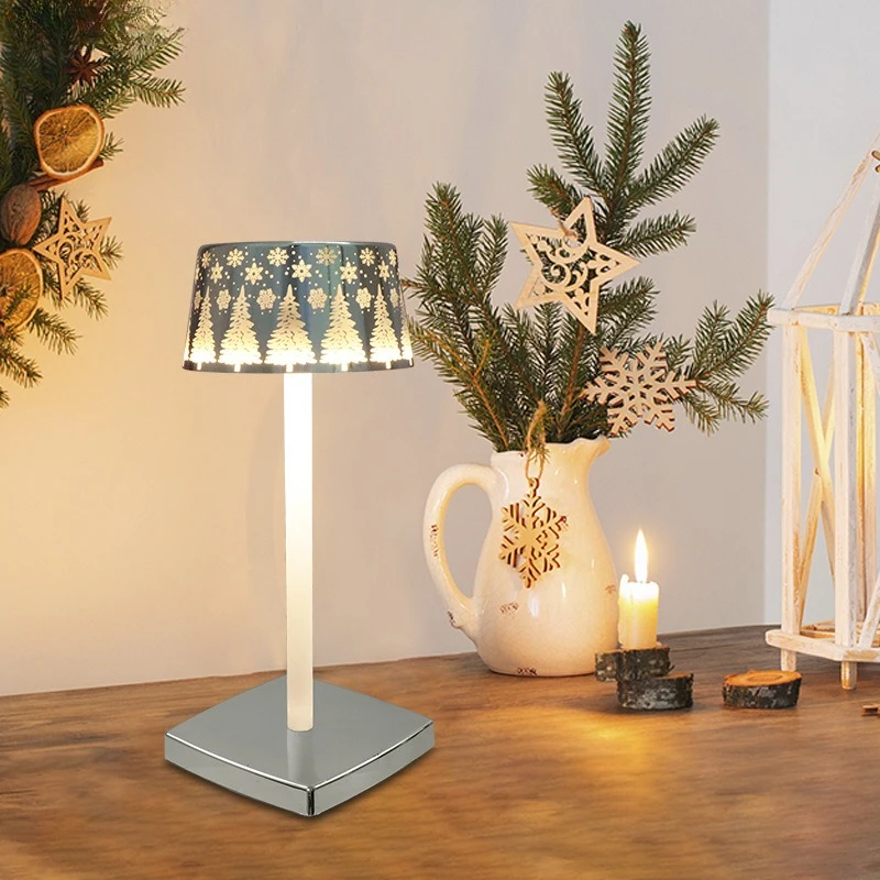 USB draadloos opladen bureaulamp kerstsfeer led-lamp touch dimbaar