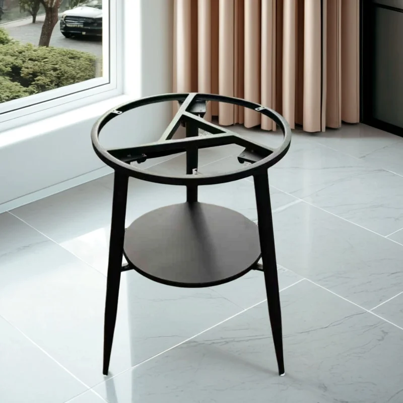 Base per tavolo da balcone in metallo personalizzabile Tavolo da pranzo moderno Supporto per gambe a doppio livello Supporto da scrivania rotondo Accessori Tavolini resistenti