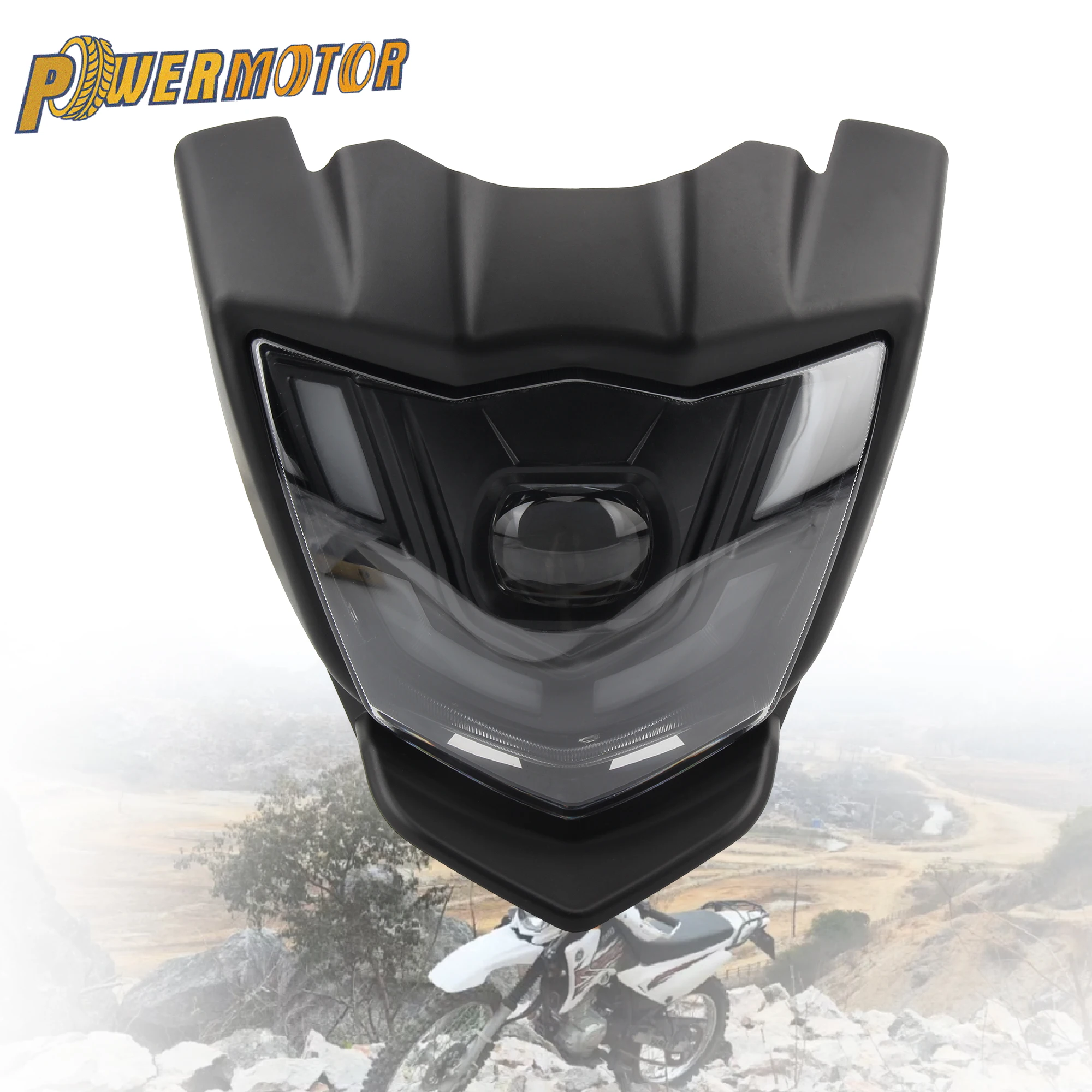 for YAMAHA XTZ 150 Motorcycle Headlight LED Plate Fairing Headlamp Modified Accessories Dirt Bike Motocross Motocross