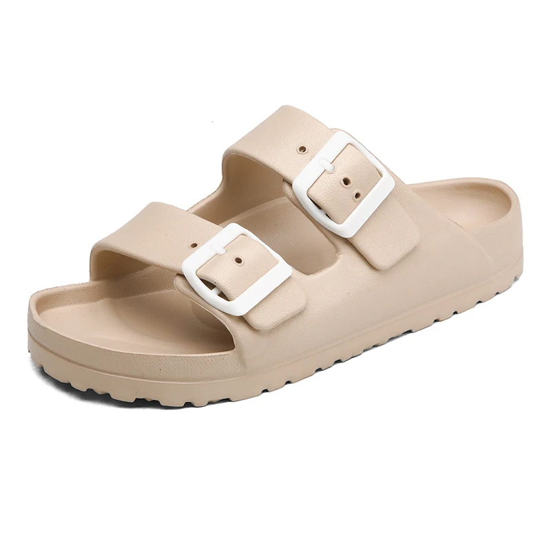 Summer Women Classic Slides Slippers Slip on Beach Sandals With Double Buckle Comfort Lightweight EVA image 2
