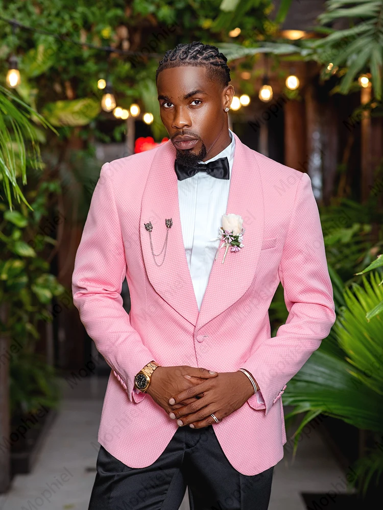 Jas Pengantin Pria Warna Pink, - Slim Fit Blazer Men ulasan dan harga