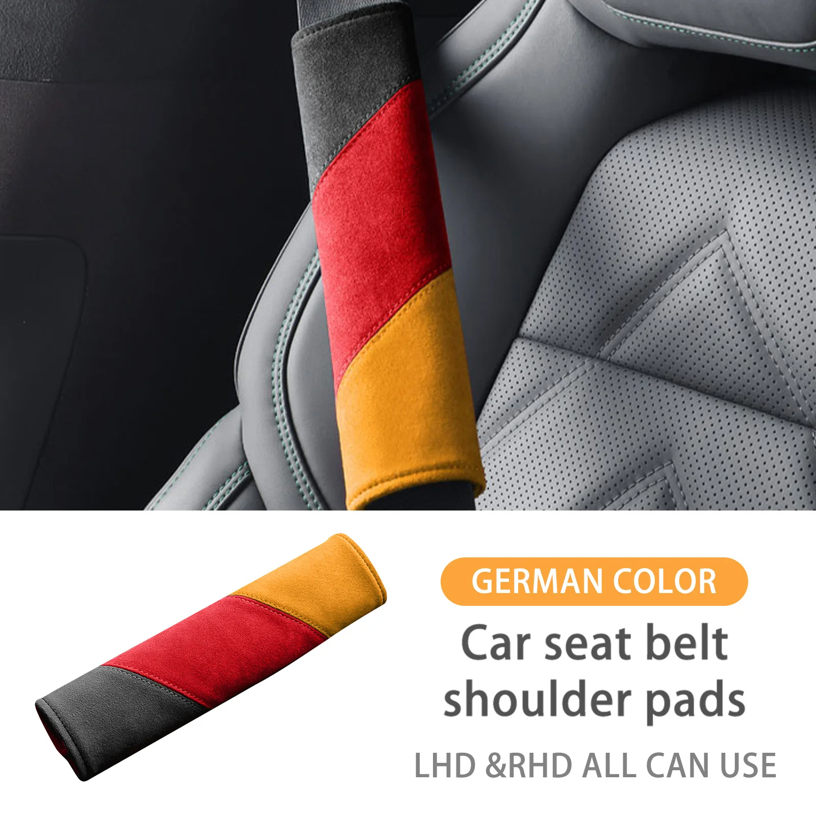 Italy Suede Safety Belt Shoulder for Tesla Model 3 Y Mercedes Benz A B C E GLA GLB GLC Class W204 W205 W206 W212 W213 W176 W177