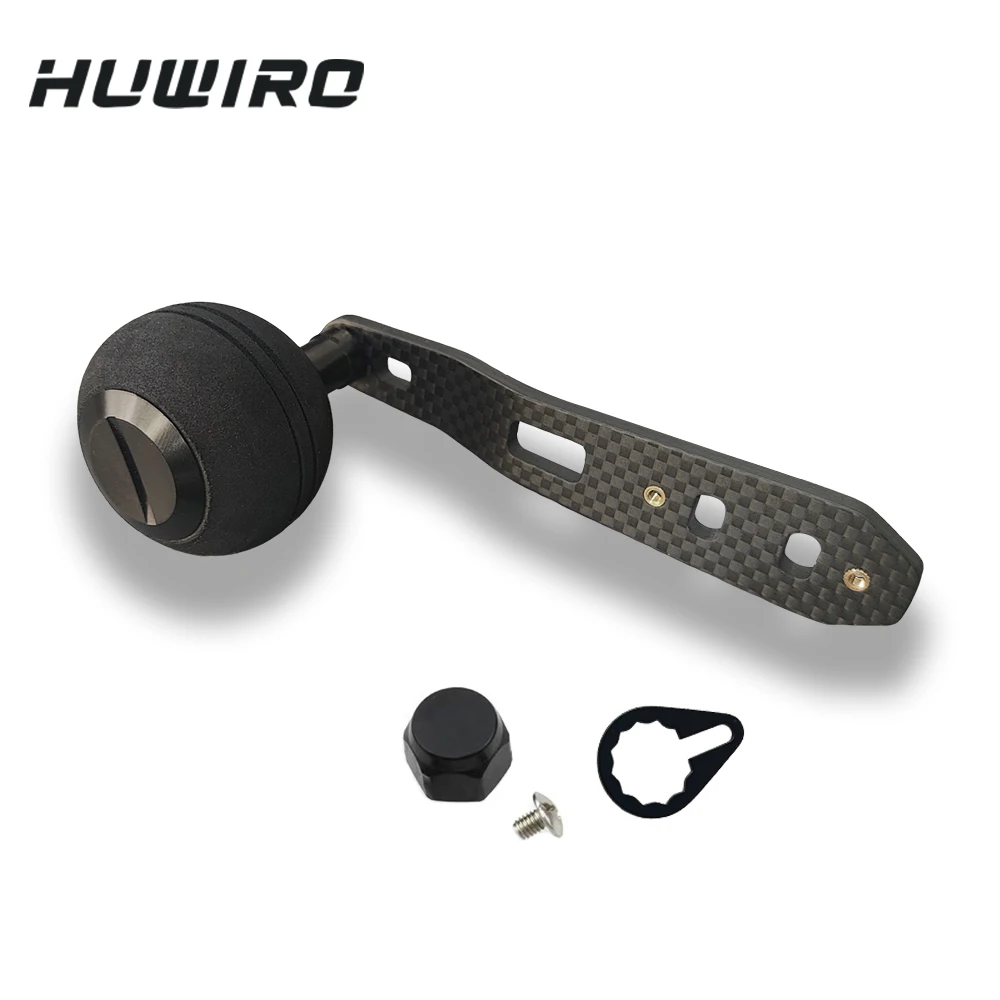 Thick&Long Power Carbon Fiber Baitcasting Reel Handle with EVA Knob Big Game Fishing Sea Fishing Saltwater Tuna Fishing Gear