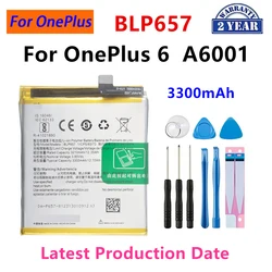 100% Orginal BLP657 3300mAh Replacement Battery For OnePlus 6  A6001 Genuine Latest Production Phone Batteries+Tools