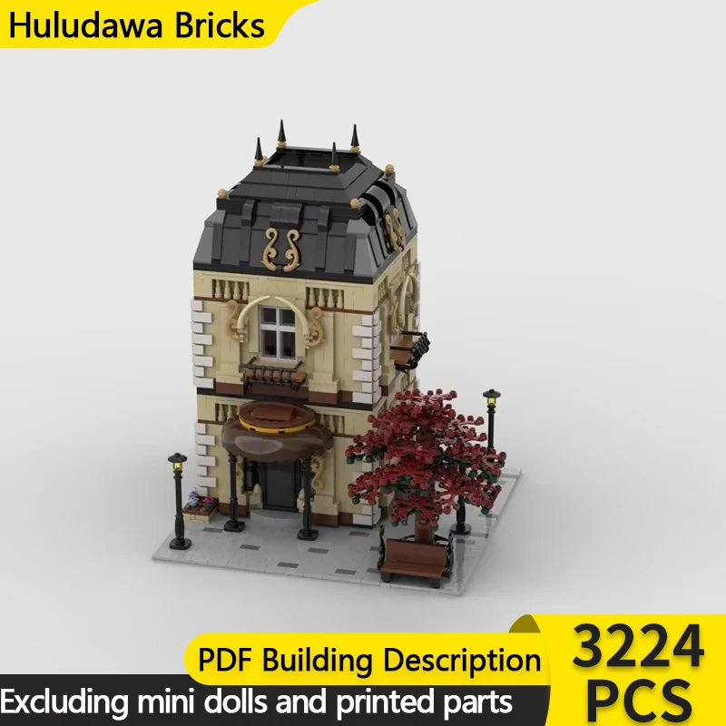 City Street View Model MOC Building Bricks Residential luxury House Modular Technology Gifts Holiday Assemble Children Toys Suit