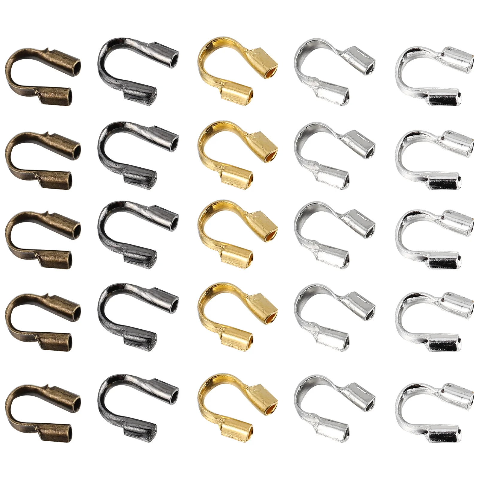 

500Pcs U Shape Open Positioning Tail Buckle Alloy Jewelry Accessories DIY Bracelet Necklace Tool Tail Buckle Jewelry Making Tool