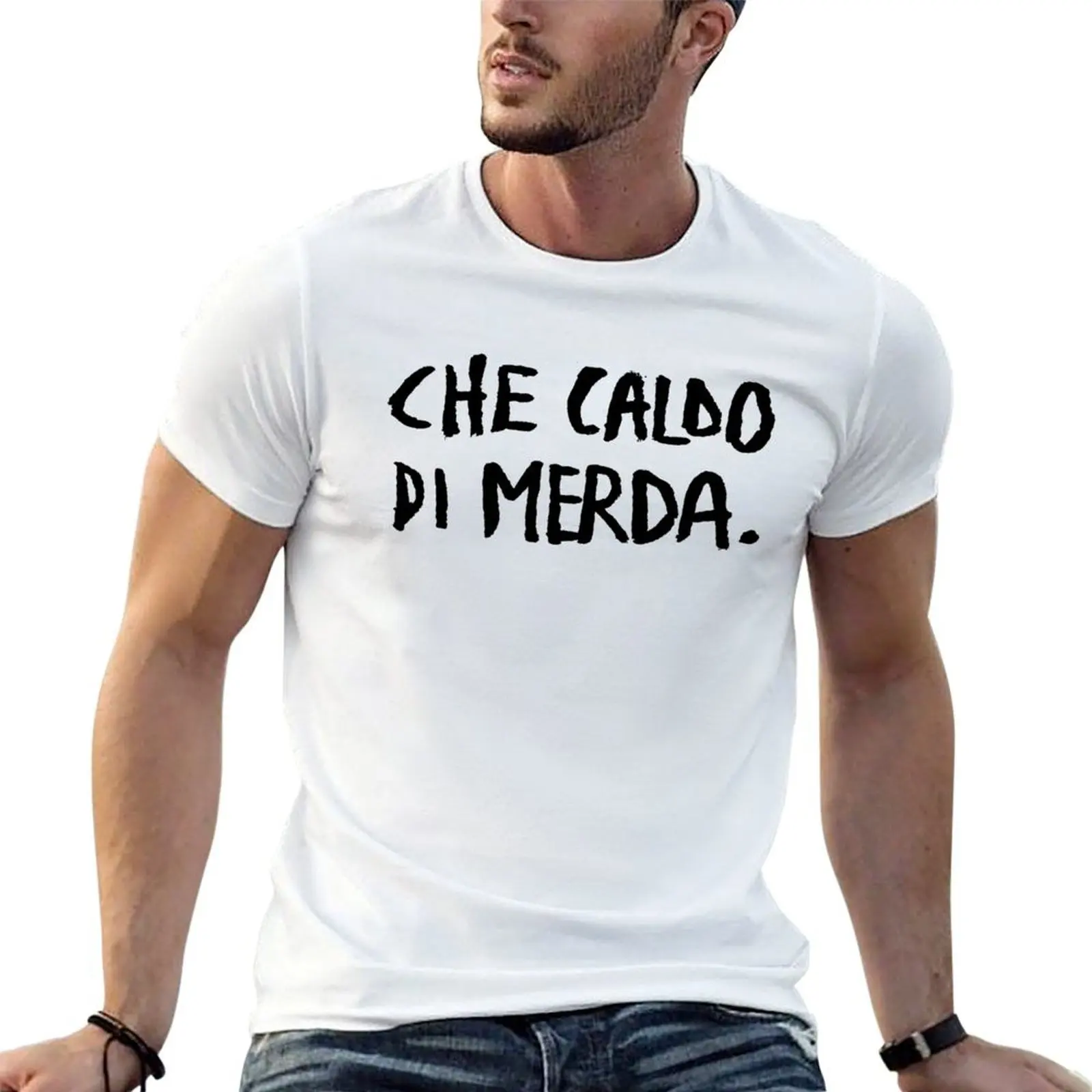 Camiseta Che Caldo Di Merda, camisetas divertidas para hombre, camiseta divertida con humor negro
