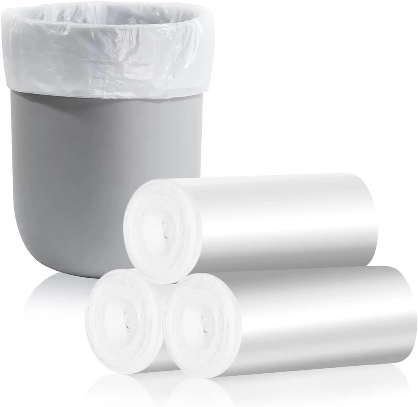 

4 Gallon Trash Bags, 105 Count Unscented Garbage Bags for Bathroom Kitchen Bedroom