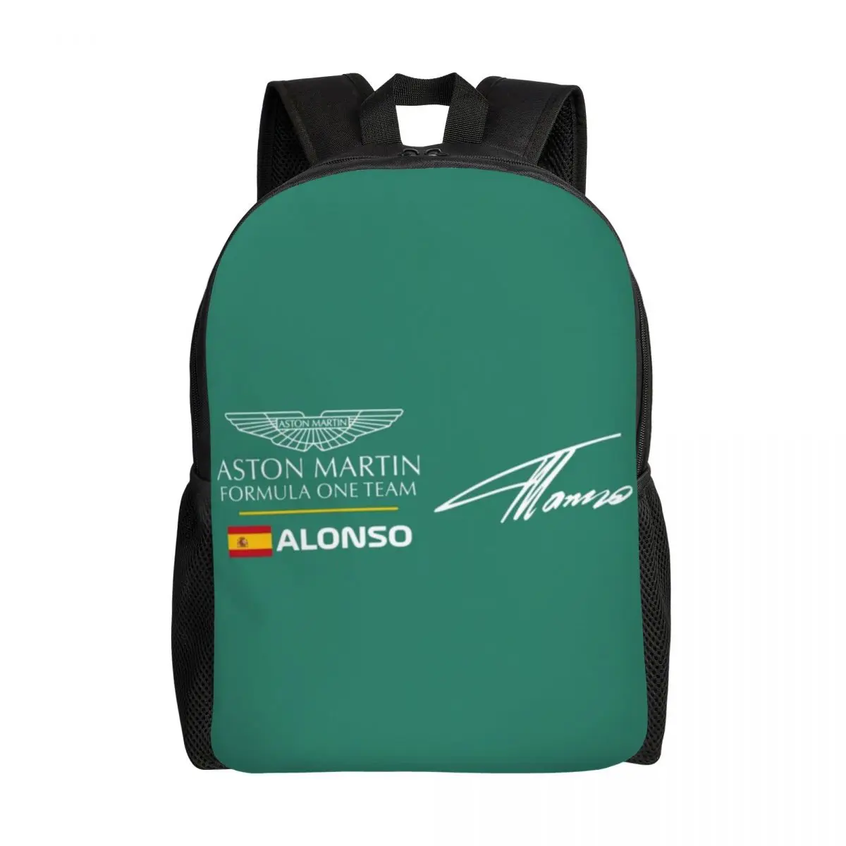 

Custom 3D Printing Fernando Alonso 14 Backpack Aston Martin School College Travel Bags Men Women Bookbag Fits 15 Inch Laptop