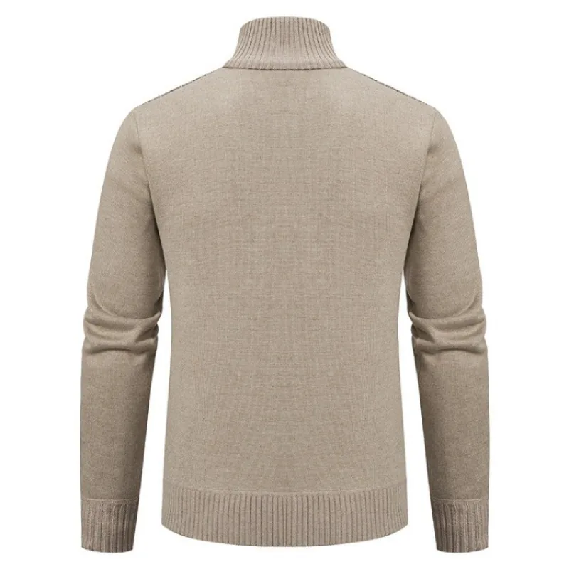 2024 Autumn and Winter New Cashmere Padded Warm Casual Men\'s Knitted Sweater Coat