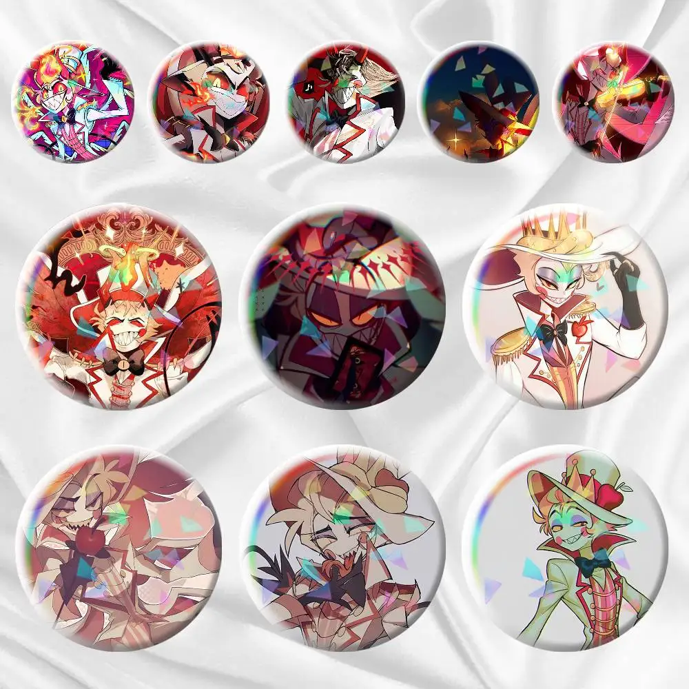 

Hazbin H-Hotel Lucifer M-Magne 75mm 44mm 25mm Brooch Backpack Hat Pins Accessories Toys Badge