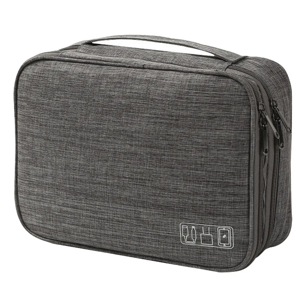 

Data Cable Storage Bag Small Lightweight Polyester Material for Electronic Accessories Organizer Portable Cord Pouch Travel