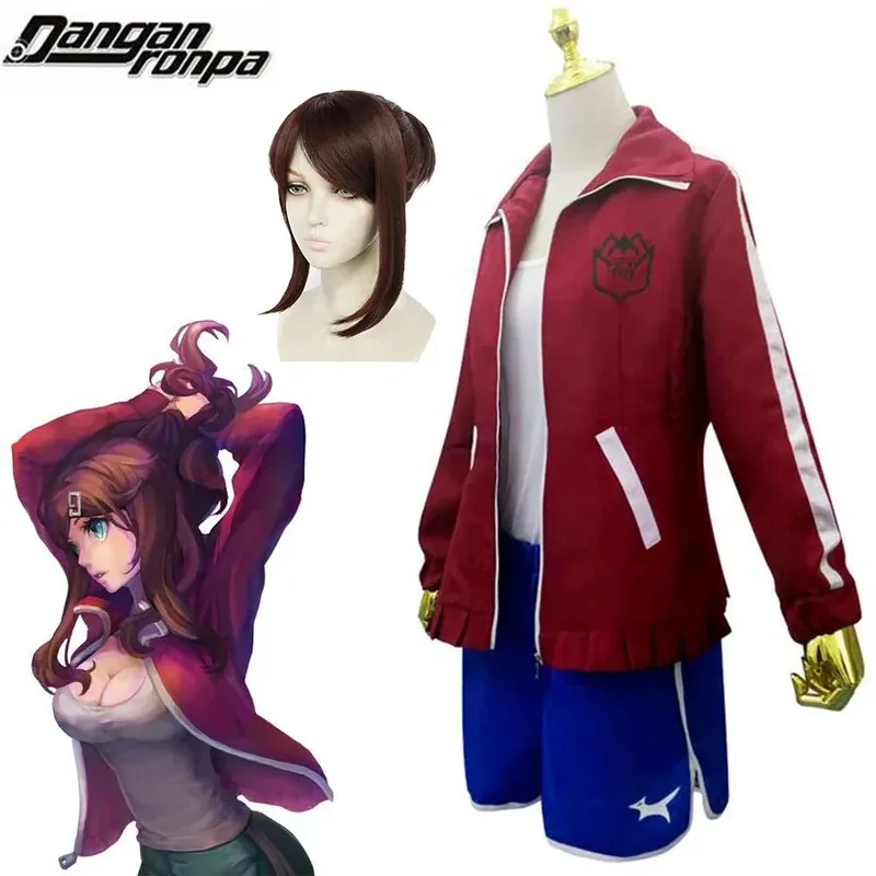 

lili 123Anime Dangan Ronpa Danganronpa Costumes Asahina Aoi Uniform Suit Wigs Halloween Cosplay For Women Girls Party