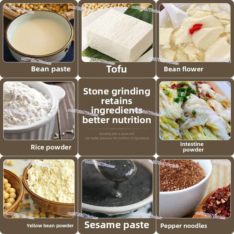 Stone Mill Household Small Mini Retro Natural Bluestone Grinding Disc Traditional Hand Push Old-fashioned Stone Mill Yellow