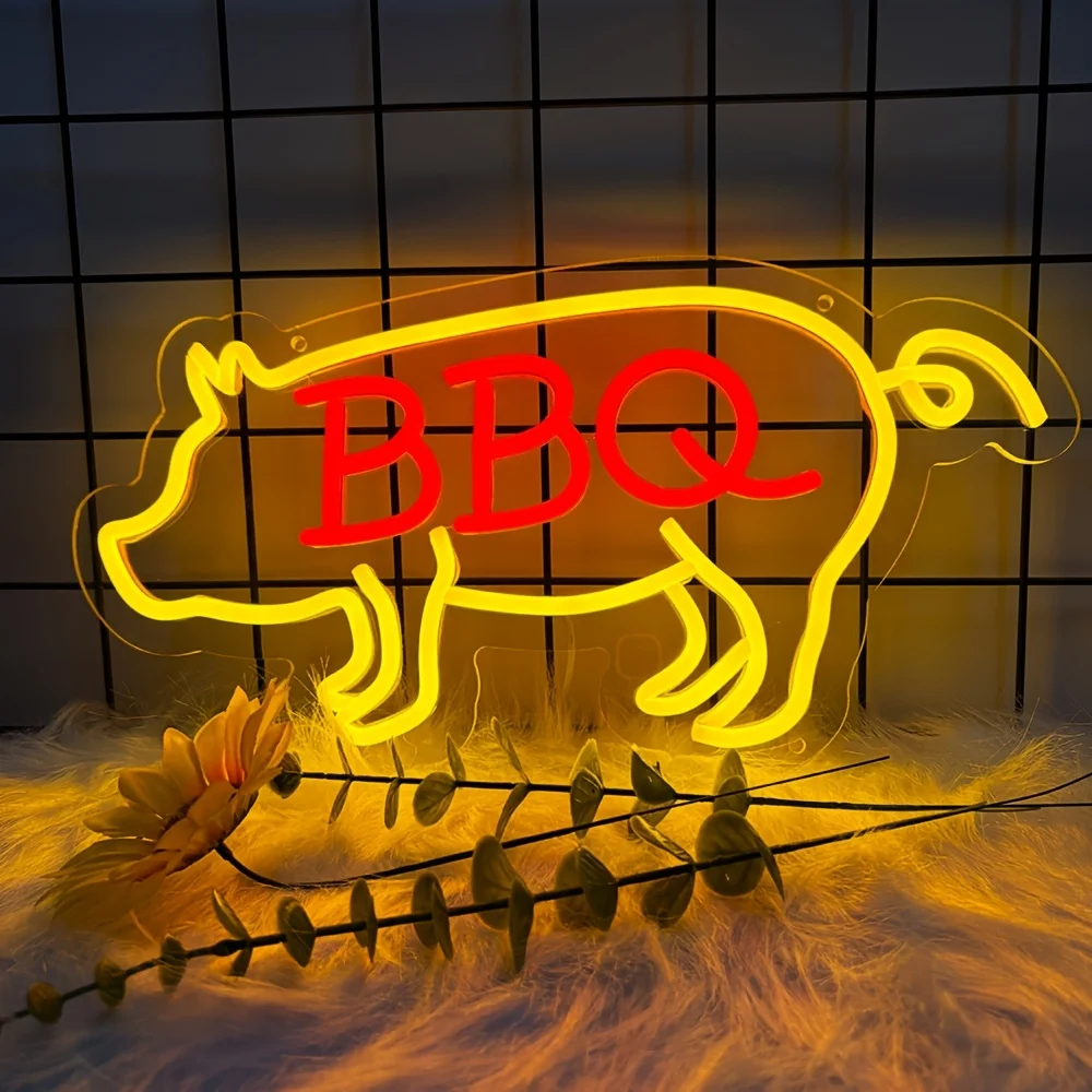 Bbq Pig-Led Neon Li…
