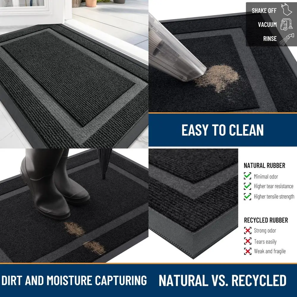 

All-Season Waterproof Door Mat - Durable Rubber Entrance Mat for Indoor and Outdoor Use