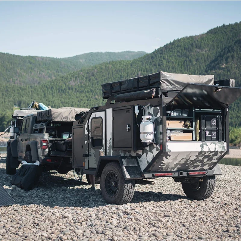 Ecocampor 4x4 Expedition Camper Trailer Camping  Travel s with Top Roof Tent and Kitchen for sale