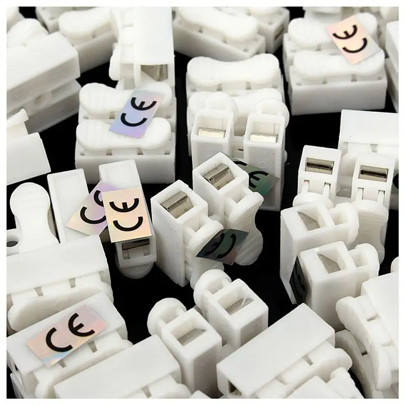 DT17 400Pcs 2 Pin Push Quick Cable Connector, 10A 250V Plastic Wiring Terminal, Wire Connector for Electrical Motor Home