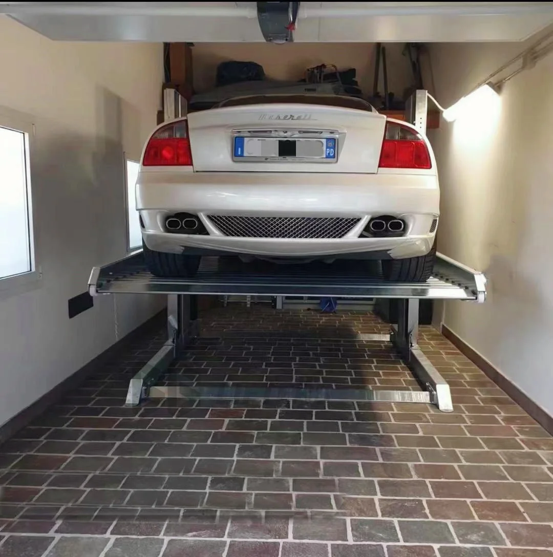 Low Ceiling Home Parking Garage Tilting 2 Post Car Parking Lift