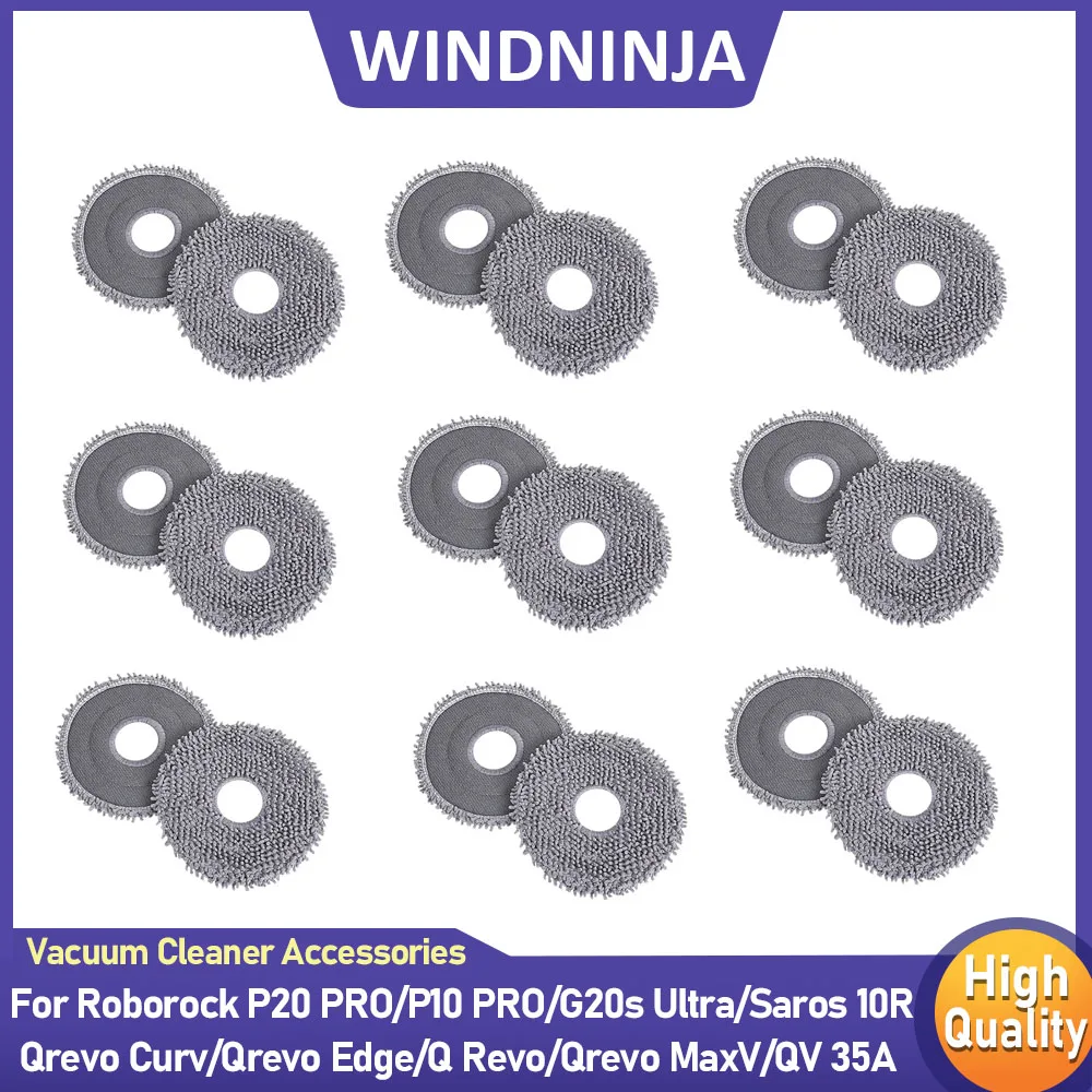 

Салфетки для швабры, совместимые с Roborock P20 PRO/G20s Ultra/P10/P10 Pro/Qrevo Curv/Qrevo Edge/Q Revo/Qrevo MaxV/QV 35A/Saros 10/Saros 10R